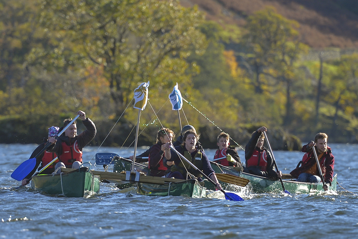 Eden Rivers Trust. Appentice Eden Day, Dragon boat race on Ullswater