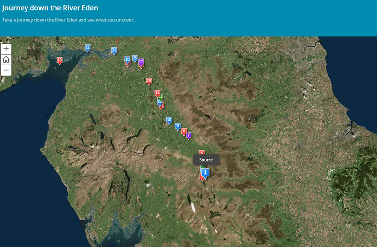 ArcGIS map: Journey Down the Eden