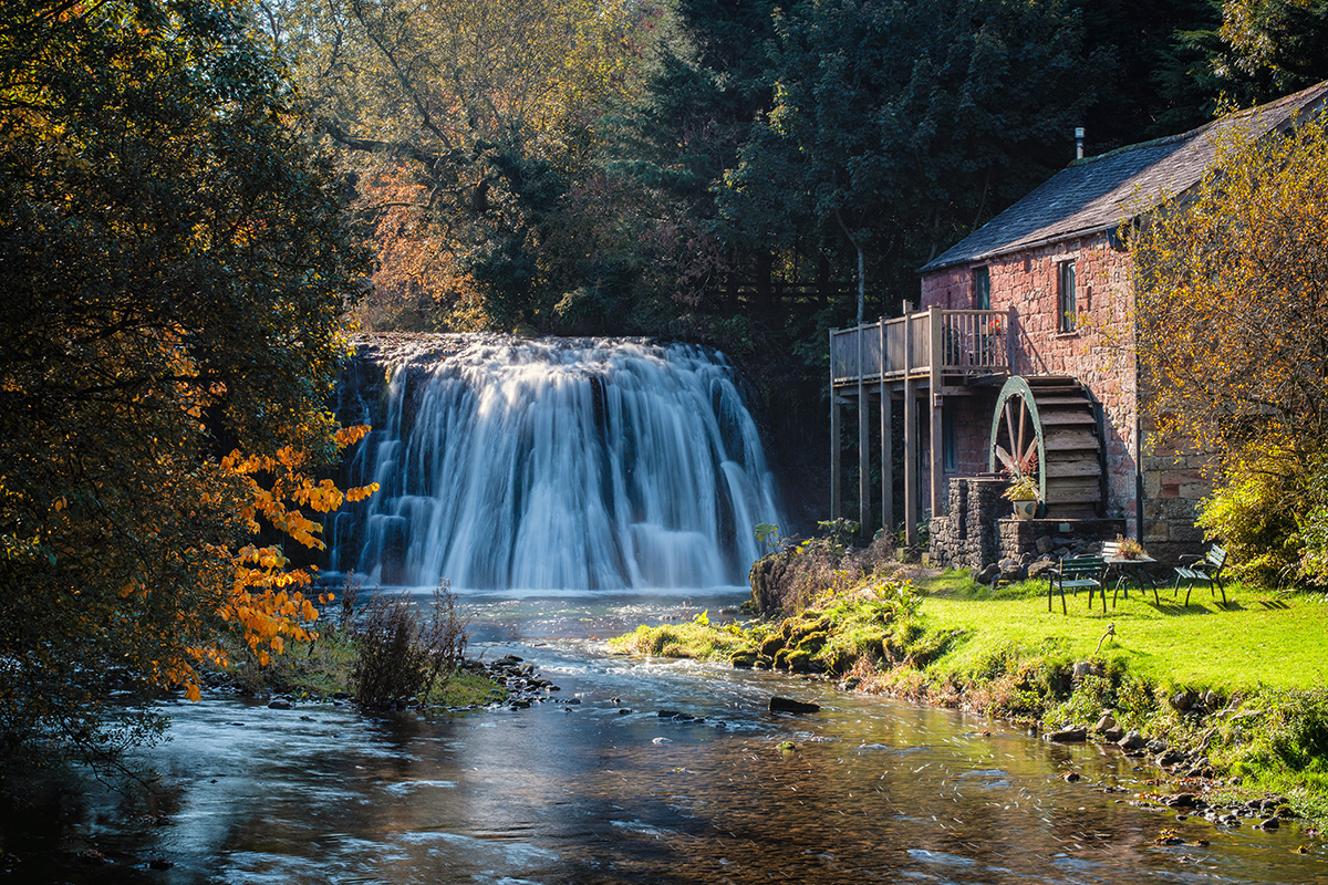 Rutter Force waterfall and watermill