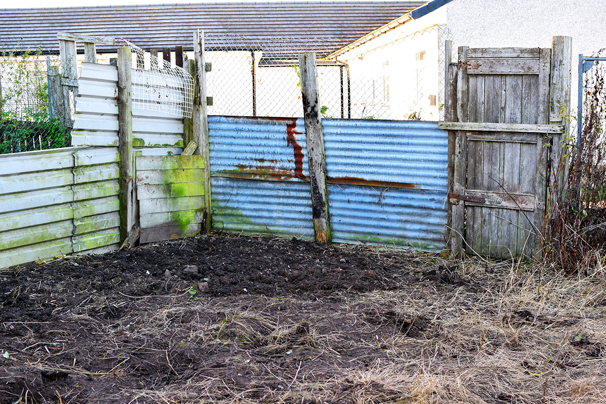 corrugated iron fence