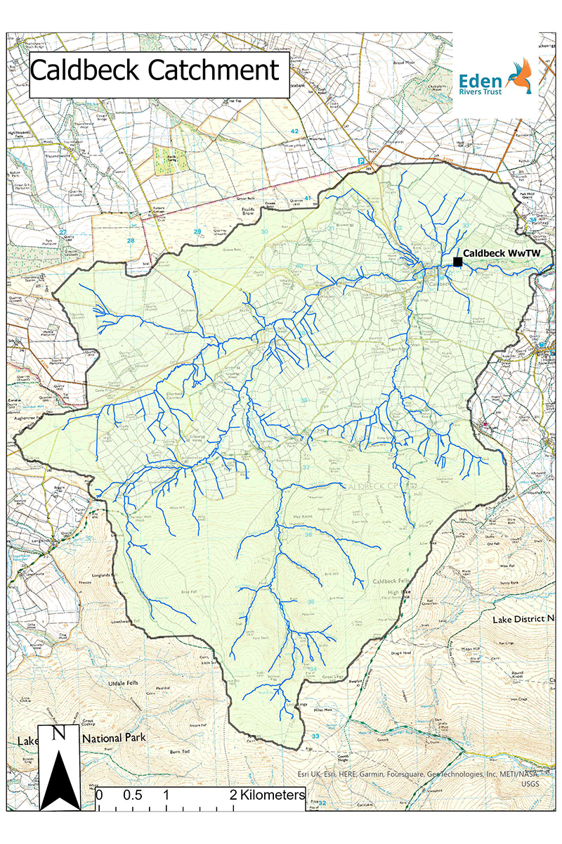 Map of Caldbeck catchment