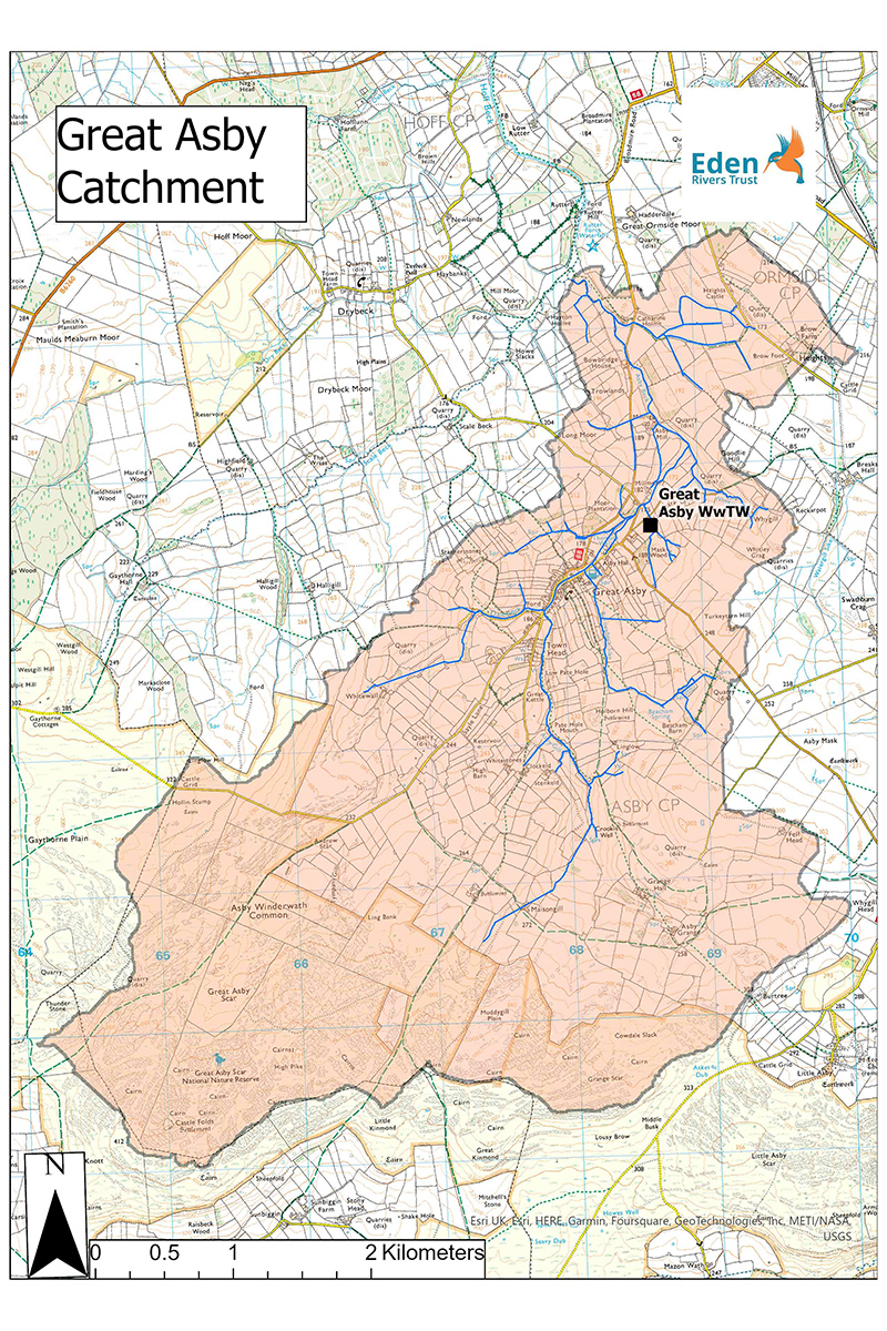 Map of Great Asby catchment