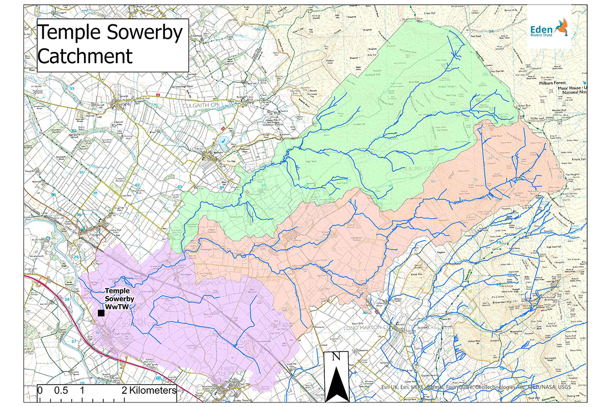 Map of Temple Sowerby catchment